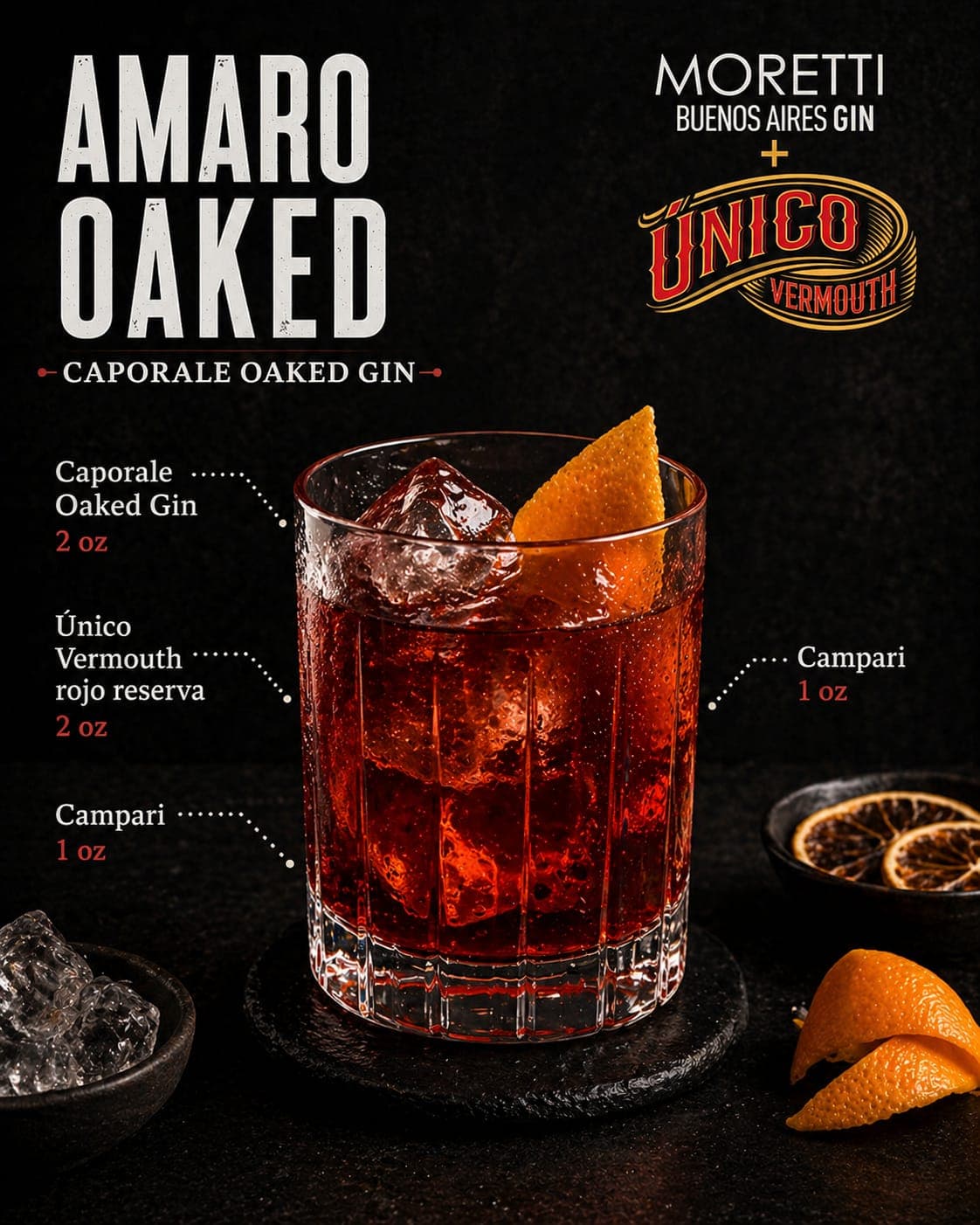 Amaro Oaked — receta con Único Vermouth